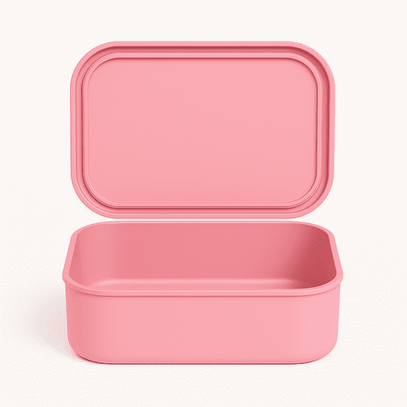 Medium rectangular food container - 24 oz rosewood