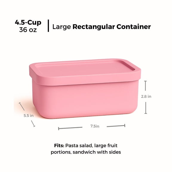 Medium rectangular food container - 24 oz stonewash