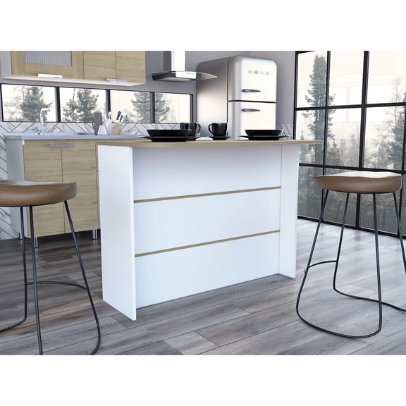 Medium - sized Kitchen Island with Workspace / Good for Kitchen Meal Preparation