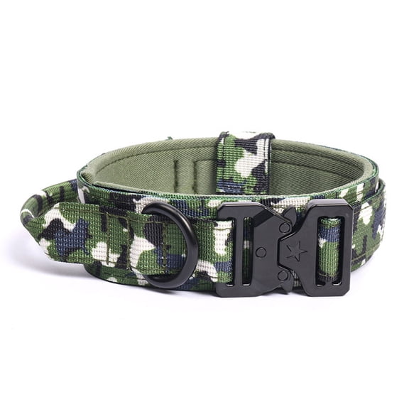 Medium sized tactical dog collar, training collar with quick release metal clasp