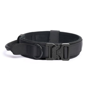 Medium sized tactical dog collar, training collar with quick release metal clasp