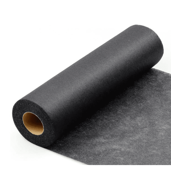 Medium-weight white fusible non-woven interfacing (single-sided adhesive, polyester fiber); suitable for various crafting projects; dimensions: 16.5 inches x 3.14 yards.