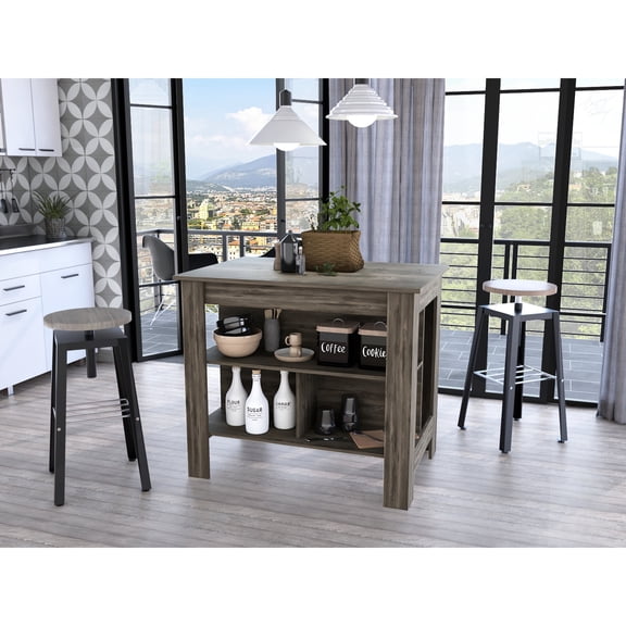 Medium-width Pine Kitchen Bar / Enjoy Meals with Family in Kitchen