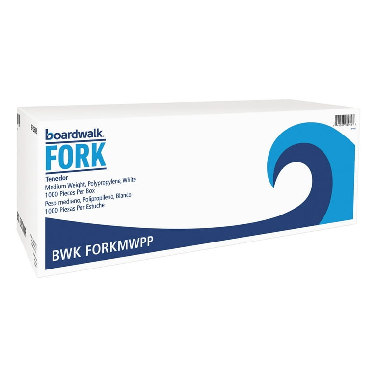 Mediumweight Polypropylene Cutlery, Fork, White, 1,000/Carton Mediumweight Polypropylene Cutlery, Fork, White, 1,000/Carton
