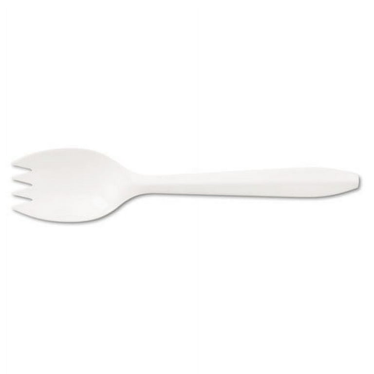 Mediumweight Polypropylene Cutlery, Spork, White, 1000/Carton Mediumweight Polypropylene Cutlery, Spork, White, 1000/Carton