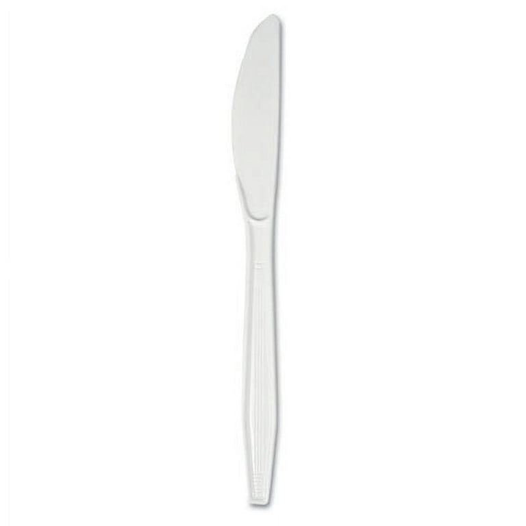 Mediumweight Polystyrene Cutlery, Knife, White, 100/Box Mediumweight Polystyrene Cutlery, Knife, White, 100/Box