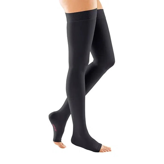 Mediven Medi Forte Open Toe Thigh Highs w/Dot Band 30-40 mmHg