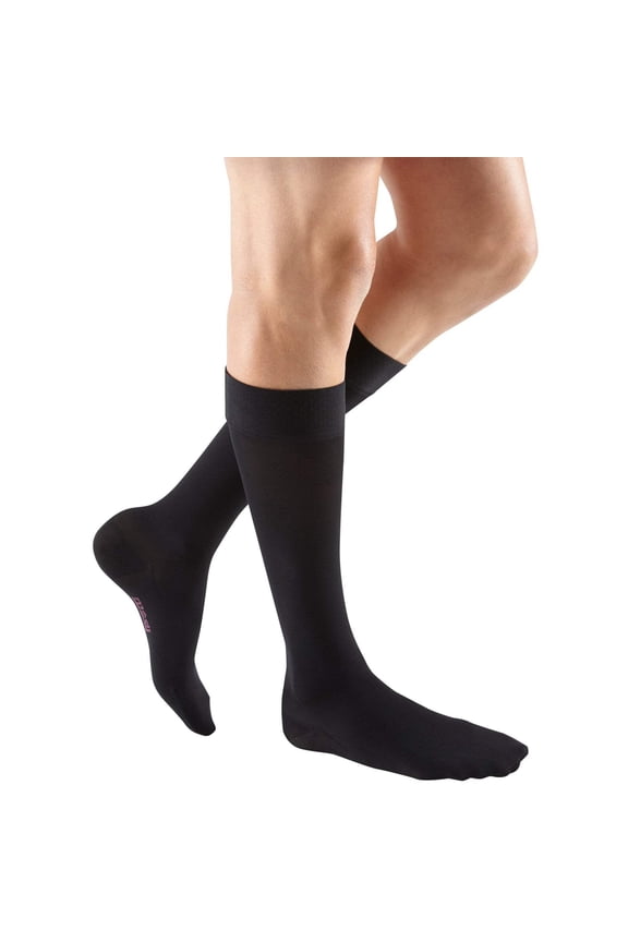 ven Plus 30-40 mmHg Extra Wide Calf Petite Beaded Silicon Top Band CT Black VII - Ankle 12.75-13.75 inches