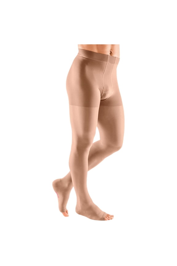 ven Plus 30-40 mmHg Mens Leotard w/Waist Adjustment Beige II - Ankle 7.5-8.25 inches