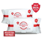 Mediwiper Antibacterial Hand Wipes, Alcohol-Free, 160 Wipes 80ct, 2 Pack, Travel-Friendly