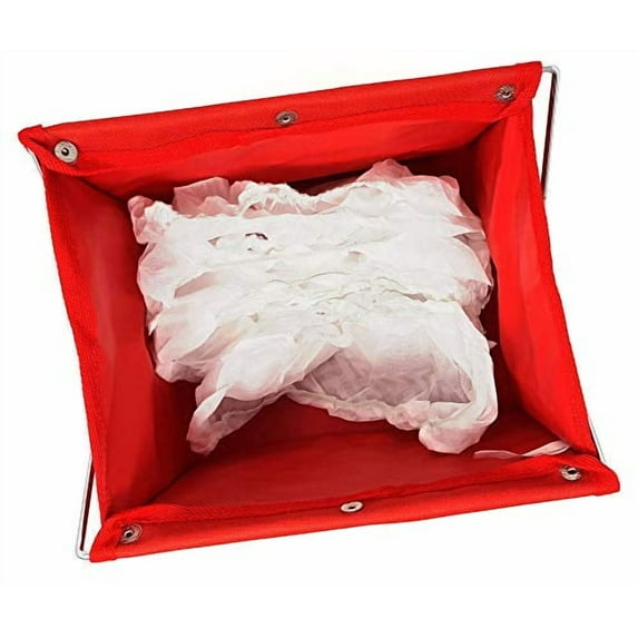 Mediz Foldable Shoe Cover Holder (Red) with Bonus: 1 Door Hanger Double Sided - Please Use Shoe Covers