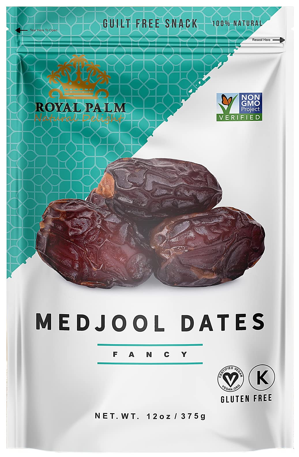 Medjool Dates Royal Palm 12oz 100 Natural NO Sugar Added Non