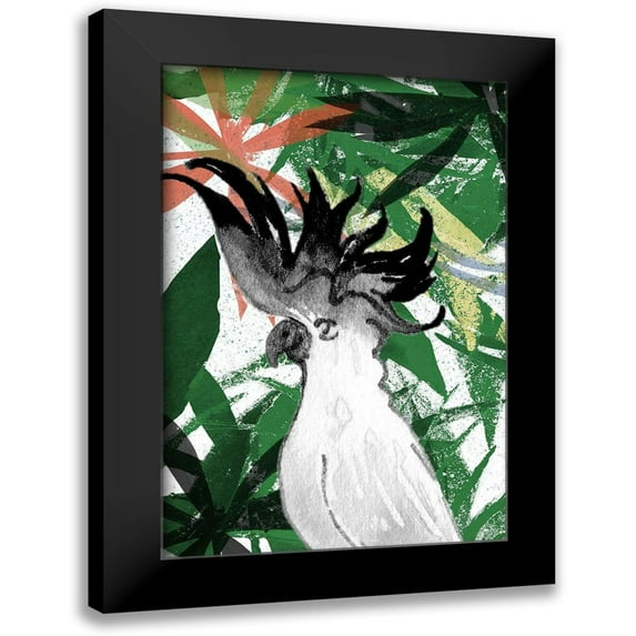Medley, Elizabeth 11x14 Black Modern Framed Museum Art Print Titled - Hidden Cockatoo