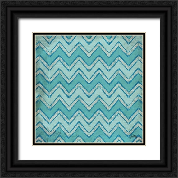 Medley, Elizabeth 12x12 Black Ornate Wood Framed with Double Matting Museum Art Print Titled - Aquatic Modele III