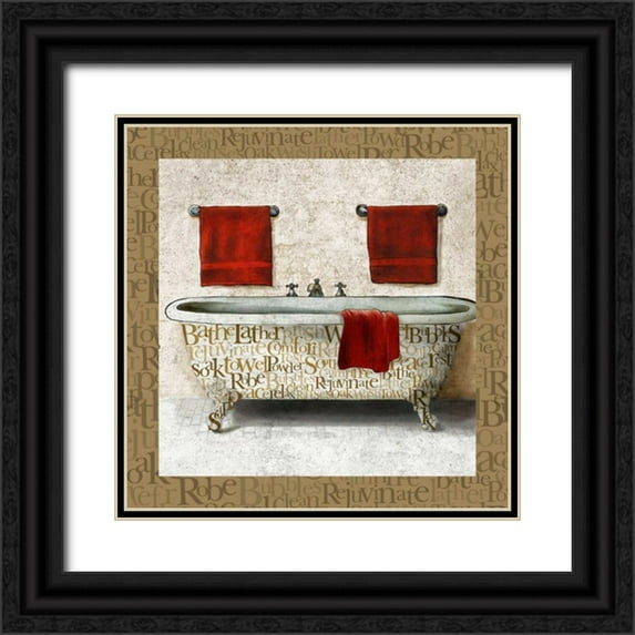 Medley, Elizabeth 12x12 Black Ornate Wood Framed with Double Matting Museum Art Print Titled - Crazed Relaxation I