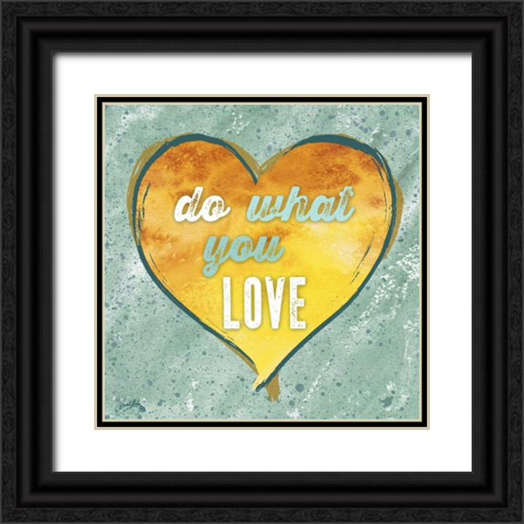 Medley, Elizabeth 12x12 Black Ornate Wood Framed with Double Matting Museum Art Print Titled - Do Love II