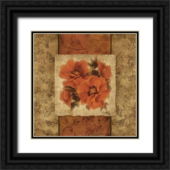 Medley, Elizabeth 12x12 Black Ornate Wood Framed with Double Matting Museum Art Print Titled - Spice Flower II