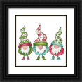 thumbnail image 1 of Medley, Elizabeth 12x12 Black Ornate Wood Framed with Double Matting Museum Art Print Titled - Tropical Gnomes, 1 of 4