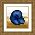 thumbnail image 1 of Medley, Elizabeth 12x12 Gold Ornate Wood Framed with Double Matting Museum Art Print Titled - Coastal Blue IV, 1 of 4
