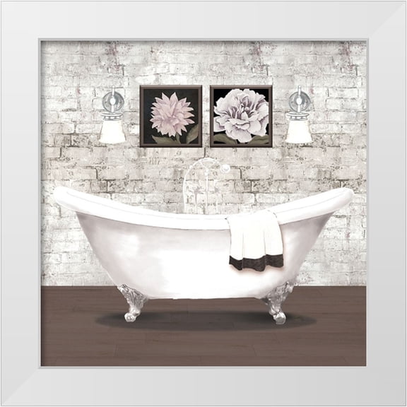 Medley, Elizabeth 12x12 White Modern Wood Framed Museum Art Print Titled - Brick Bath I