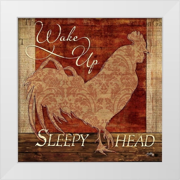 Medley, Elizabeth 12x12 White Modern Wood Framed Museum Art Print Titled - Wake Up Sleepy Head