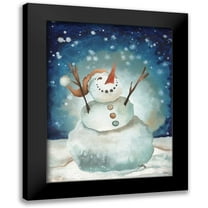 Medley, Elizabeth 12x14 Black Modern Framed Museum Art Print Titled - Snowman Cheers I