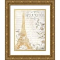 thumbnail image 1 of Medley, Elizabeth 12x14 Gold Ornate Wood Framed with Double Matting Museum Art Print Titled - Golden Paris I, 1 of 4