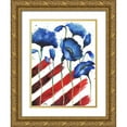 thumbnail image 1 of Medley, Elizabeth 12x14 Gold Ornate Wood Framed with Double Matting Museum Art Print Titled - Patriotic Floral II, 1 of 4
