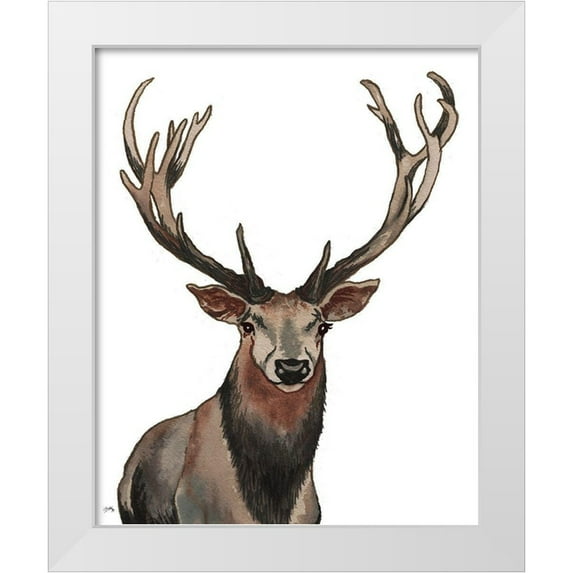 Medley, Elizabeth 12x14 White Modern Wood Framed Museum Art Print Titled - Elk