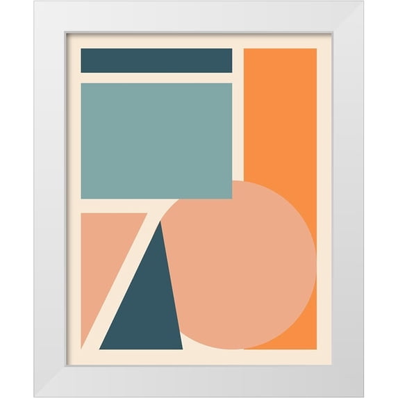 Medley, Elizabeth 12x14 White Modern Wood Framed Museum Art Print Titled - Papercut Abstract II