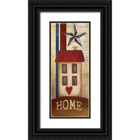 Medley, Elizabeth 12x24 Black Ornate Wood Framed with Double Matting Museum Art Print Titled - Welcome Home America II