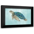 thumbnail image 1 of Medley, Elizabeth 14x11 Black Modern Framed Museum Art Print Titled - Watercolor Sea Turtle, 1 of 5