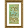 thumbnail image 1 of Medley, Elizabeth 14x24 Gold Ornate Wood Framed with Double Matting Museum Art Print Titled - Sing Love Dream, 1 of 4