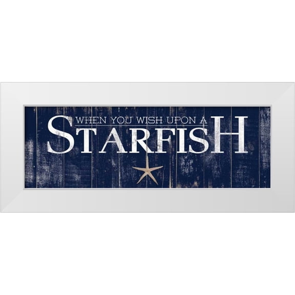 Medley, Elizabeth 14x7 White Modern Wood Framed Museum Art Print Titled - Starfish