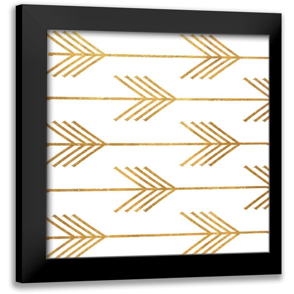 Medley, Elizabeth 15x15 Black Modern Framed Museum Art Print Titled - Golden Arrows I
