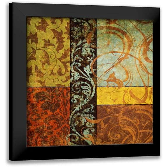 Medley, Elizabeth 15x15 Black Modern Framed Museum Art Print Titled - Harmonic Melody I