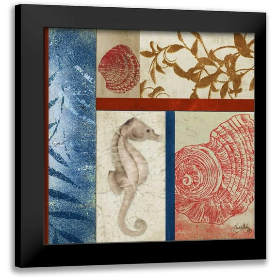 Medley, Elizabeth 15x15 Black Modern Framed Museum Art Print Titled - Nautical Surroundings Squares I