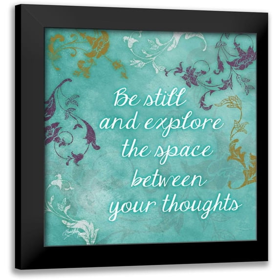 Medley, Elizabeth 15x15 Black Modern Framed Museum Art Print Titled - Thoughts I