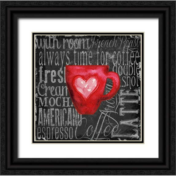 Medley, Elizabeth 15x15 Black Ornate Wood Framed with Double Matting Museum Art Print Titled - Coffee of the Day V