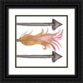 thumbnail image 1 of Medley, Elizabeth 15x15 Black Ornate Wood Framed with Double Matting Museum Art Print Titled - Feathers And Arrows I, 1 of 4