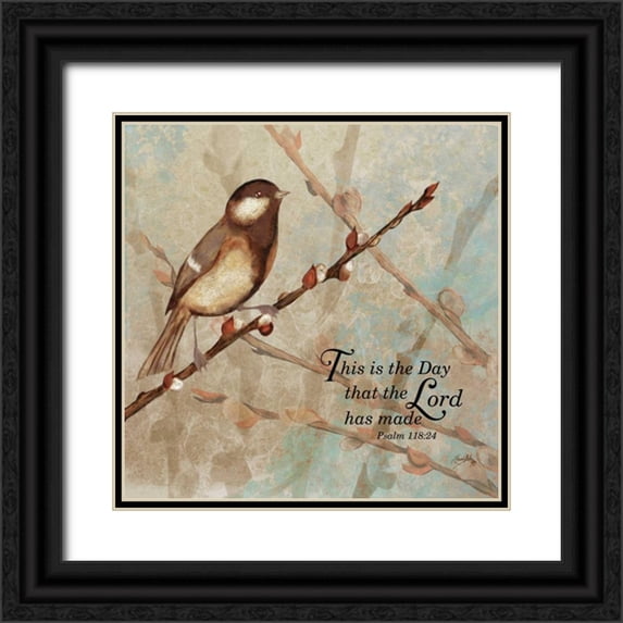 Medley, Elizabeth 15x15 Black Ornate Wood Framed with Double Matting Museum Art Print Titled - This is the Day