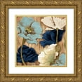 thumbnail image 1 of Medley, Elizabeth 15x15 Gold Ornate Wood Framed with Double Matting Museum Art Print Titled - Blue Joyful Poppies II, 1 of 4