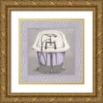 thumbnail image 1 of Medley, Elizabeth 15x15 Gold Ornate Wood Framed with Double Matting Museum Art Print Titled - Lavender Bathroom I, 1 of 4