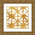 thumbnail image 1 of Medley, Elizabeth 15x15 Gold Ornate Wood Framed with Double Matting Museum Art Print Titled - Shibori Gold Square IV, 1 of 4