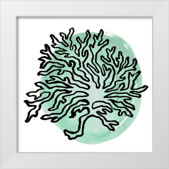 Medley, Elizabeth 15x15 White Modern Wood Framed Museum Art Print Titled - Coastal Contours IV