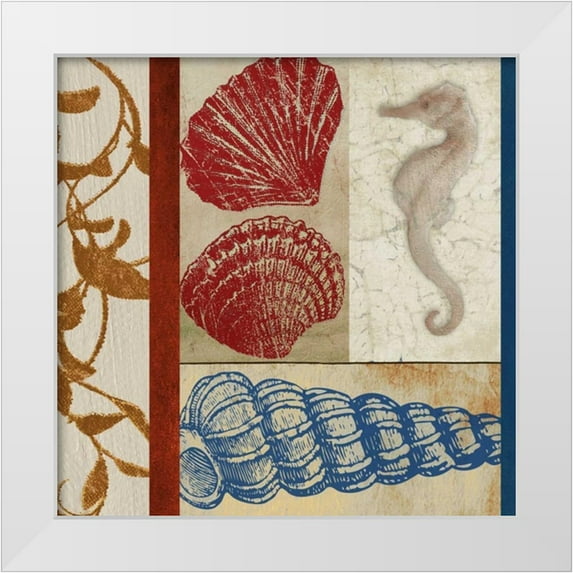 Medley, Elizabeth 15x15 White Modern Wood Framed Museum Art Print Titled - Nautical Surroundings Squares II