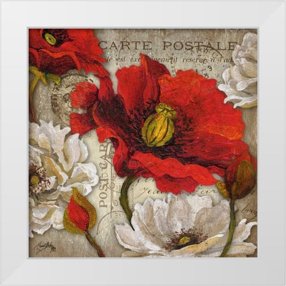 Medley, Elizabeth 15x15 White Modern Wood Framed Museum Art Print Titled - Paris Postcard II