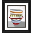 thumbnail image 1 of Medley, Elizabeth 15x17 Black Ornate Wood Framed with Double Matting Museum Art Print Titled - Stacked Bowls II, 1 of 4