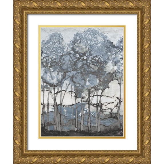 Medley, Elizabeth 15x18 Gold Ornate Wood Framed with Double Matting Museum Art Print Titled - Watercolor Forest II