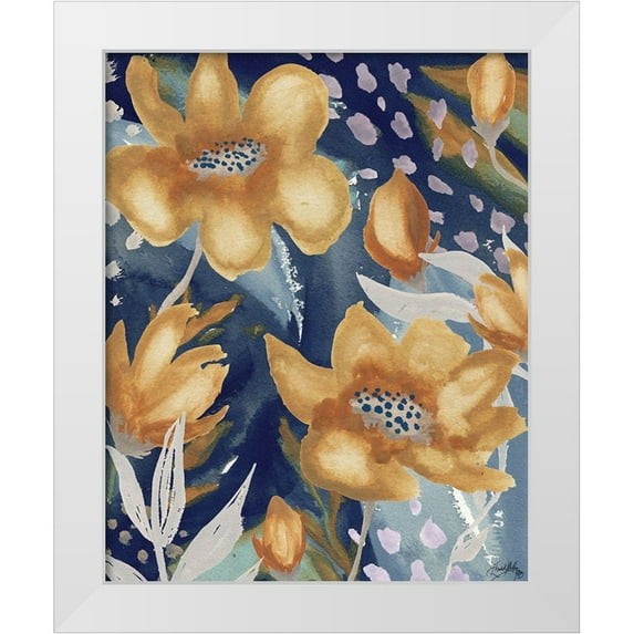 Medley, Elizabeth 15x18 White Modern Wood Framed Museum Art Print Titled - Femme Floral II